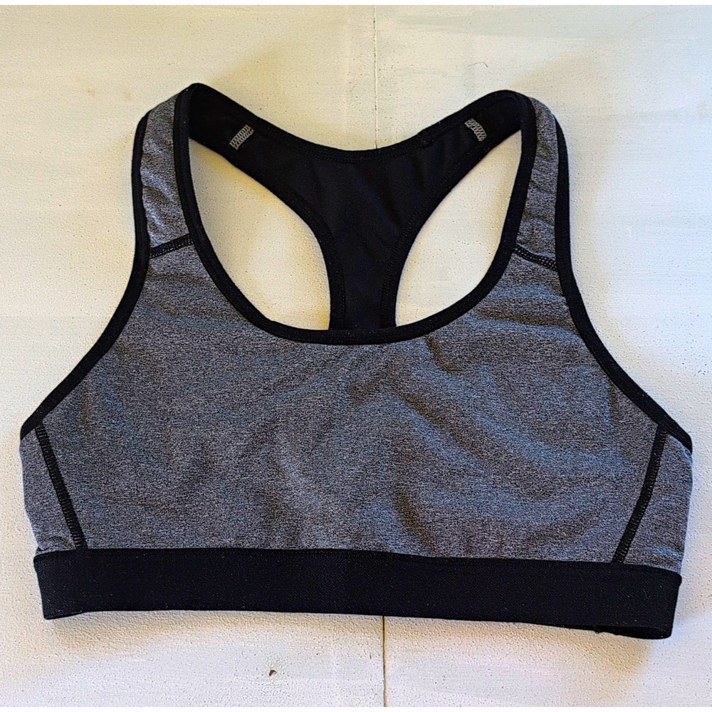 Champion C9 Power Core Women's Sports Bra M Racerback Wireless  Gray Black